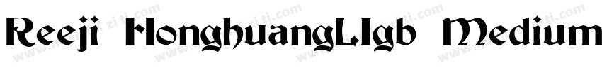 Reeji HonghuangLIgb Medium字体转换